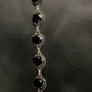 Black Onyx Silver Bracelet